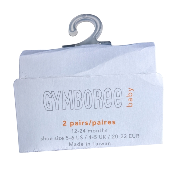 Gymboree Girls 12-24m Shoe size 5-6 Thick Red/Natural w/ Grips - Picture 3 of 4